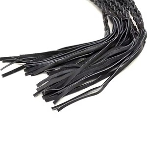 Fouet d'équitation en cuir de vache véritable fait main de 79 cm - Fouet d'entraînement avec poignée en cuir - Product Image 6