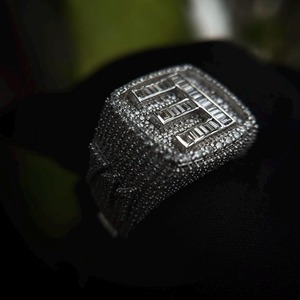 Iced Championship <b>Ring</b> Custom <b>Mens</b> 925 Sterling <b>Silver</b> VS+ Moissanite 5CT GRA Certified Prong Set Hip Hop Statement Jewelry - Product Image 2