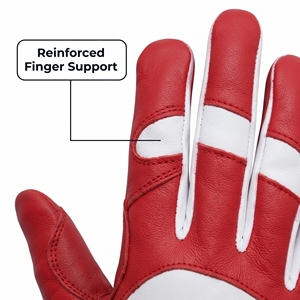 Gants de frappeur absorbant les chocs, antidérapants, en cuir synthétique, avec logo personnalisé, fabricant de gants de frappeur de baseball - Product Image 3