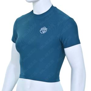 Ropa Deportiva para Mujer, Nuevo Estilo, Top Corto Ajustado de Moda, Color Sólido, Elástico, para Yoga y Gimnasio - Product Image 2