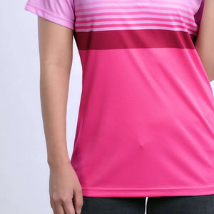 T-shirt décontracté à manches courtes avec logo personnalisé, T-shirt de golf uni pour femmes, Polo brodé pour femmes, Fabrication sur mesure - Product Image 4