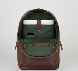 Genuine Leather Backpack <b>Men</b> Large Capacity Travel Backpack Vintage Casual <b>Shoulder</b> <b>Bag</b> Laptop Free Design Business Backpack - Product Image 3