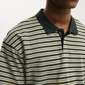 Camiseta Polo Corta de Punto para Hombre, OEM, con Logotipo y Diseño Personalizados, Transpirable, Estilo Vintage - Product Image 4