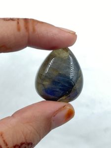 Natural Labradorite Gemstone Genuine <b>Stone</b> Smokey Grey Brown Colour Pear Shape 45.50Cts For Jewelry Making - Product Image 3