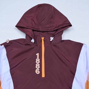 Winthrop Mens Color Blocking Hooded <b>Racer</b> <b>Jacket</b> Quarter Zip Windproof Sporty Style Autumn Outerwear Regular Fit Polyester - Product Image 5