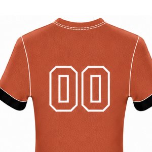 Maillot de football orange rouille à manches courtes, uniforme d'équipe sportive, tenue d'entraînement, vêtements de sport, vêtements de performance - Product Image 4