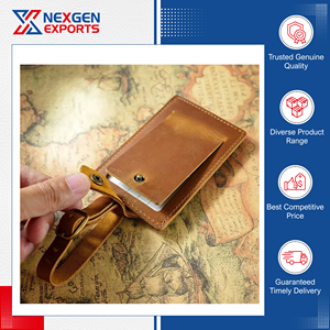 Étiquette de bagage en cuir PU de style vintage, qualité supérieure, standard supérieur, pour les acheteurs en gros mondiaux - Product Image 3