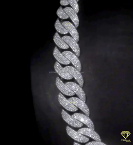 Men <b>Iced</b> <b>Out</b> Cuban Link <b>Chain</b> 18K Gold or Silver Plated Hip Hop Bling Jewelry Moissanite Diamond Statement for Men - Product Image 5