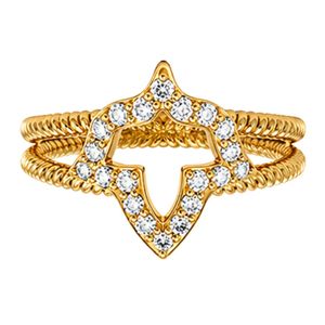 Yellow Gold Plated Silver <b>Ring</b> Women Elegant Rope Design Fashion Jewelry Crystal Accent Statement <b>Ring</b> Gift Accessories - Product Image 4