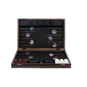 Juego de Backgammon Premium con Acabado en Nogal, Juego de Mesa Clásico de Estrategia, Estuche de Madera Plegable Profesional para Club o Bar - Product Image 6