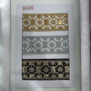 Encaje de algodón bordado de calidad premium hecho con hilos de algodón suaves y duraderos. - Product Image 2