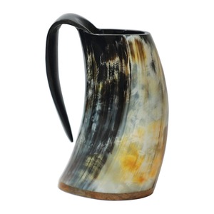 Jarra de Cerveza Grande Hecha a Mano con Cuerno de Búfalo, Taza Rústica Vikinga para Beber, Directo de Fábrica - Product Image 4