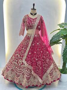 Ramdev Trading : Lehenga Choli en Soie Chinon avec Broderie Intricata, Couleurs Riches et Artisanat Intemporel, Fabriqué à partir de Matériaux Recyclés, Un Symbole de Luxe - Product Image 1