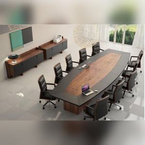 Professional HPL <b>Office</b> <b>Desk</b> E1 Plywood Construction 2000-4800mm Wide <b>Large</b> Scale Executive Table Modular <b>Office</b> Unit - Product Image 5