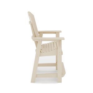 Elegante Sedia da Bancone Adirondack in HDPE e Legno Composito per Sala da Pranzo e Giardino - Product Image 3