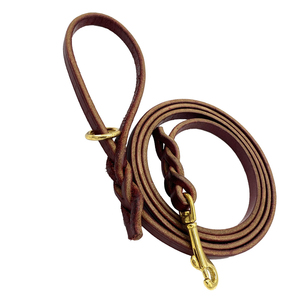 Laisse pour chien en cuir léger faite à la main, réglable, écologique, personnalisée, en cuir véritable - Product Image 4