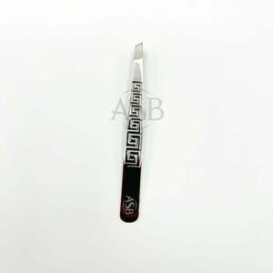 Pinza para Cejas con Punta Inclinada, Mango de Nuevo Diseño, Logotipo Personalizado, Acero Inoxidable, Pinza Profesional para Cejas - Product Image 2