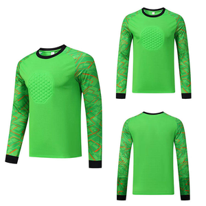 Custom Soccer Goalkeeper Kit Long Sleeve V-<b>neck</b> Moisture-Wicking Breathable Jersey Set <b>Padded</b> Polyester Elastic Waist Unisex - Product Image 3