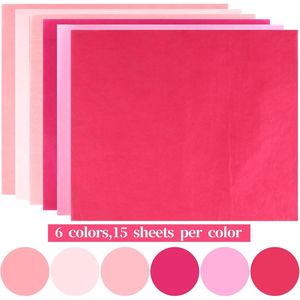 90 Fogli di Carta Velina Rosa 30x35 cm per Confezioni Regalo, Fai da Te, San Valentino, Festa della Mamma, Compleanno, Forniture per Feste - Product Image 2