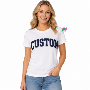 Camiseta de Manga Corta para Mujer, Cuello Redondo, Verano, Casual, Transpirable, de Alta Calidad, con Logotipo Bordado Personalizado - Product Image 6