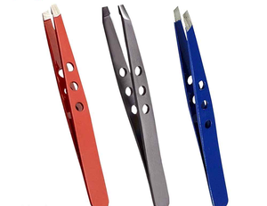 German Quality Customized Design Made Slanted Tip Eyebrow Tweezer Professional Hair Pluckers Stainless Steel Eyebrow Tweezers - Product Image 2