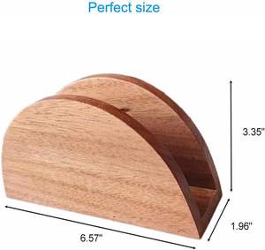 ที่ใส่กระดาษเช็ดปากงานแต่งงานขายดี พร้อมแผ่นกระดานดำ ช่องใส่กระดาษเช็ดปาก คุณภาพสูง ทันสมัย สวยงาม เป็นมิตรกับสิ่งแวดล้อม ฐานไม้แข็งแรงทนทาน - Product Image 5