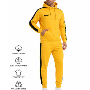 Men's Cotton Pullover Tracksuit Set Soft Fleece Hoodie Jogger Pants <b>Athletic</b> Gym Training Running Casual Sportswear Tracksuit - Product Image 1