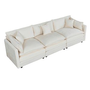 Divano a 3 Posti per Soggiorno 2187 Beige - Product Image 4