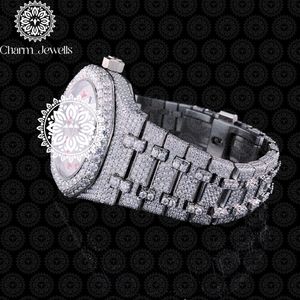 Montre de luxe pour homme en acier inoxydable Charm Jewells, cadran 40 mm, bracelet 20 cm, mouvement mécanique, étanche 10 bars, date automatique, fonction push - Product Image 4