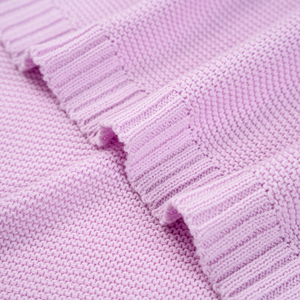 100% Cotton <b>Knitted</b> Eco-Friendly Cute Baby <b>Throw</b> Swaddle <b>Blanket</b> Solid Color OEM/ODM Custom Newborn Bedding Gift 209g-278g - Product Image 3