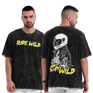 T-shirt vintage épais 260g à manches courtes pour homme, en coton lavé, coupe oversize, épaules tombantes, demi-manches, personnalisable avec logo, unisexe - Product Image 3