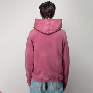 Sweat à capuche personnalisé épais et oversize pour homme, style vintage délavé à l'acide, streetwear, avec poche effet usé, en polaire unie, vierge, hiver - Product Image 2