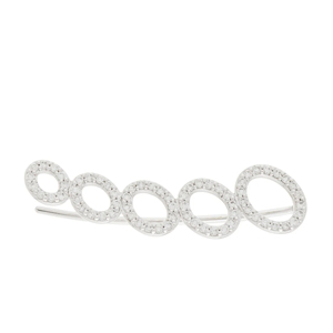 Geometric <b>Crystal</b> Clip-On <b>Earrings</b> Women Minimalist Rhinestone Oval <b>Studs</b> Everyday Wear Jewelry - Product Image 1