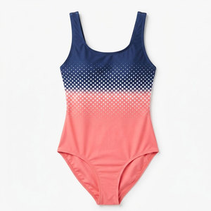 Traje de Baño Deportivo de Una Pieza para Mujer, Sublimado Personalizado, de Secado Rápido, Tejido Elástico, para Playa, Piscina, Entrenamiento - Product Image 1