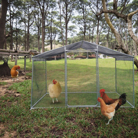 Nouveau Grand Enclos pour Poulets en Acier Galvanisé Pré-assemblé 2x3x2m, Cages à Volailles, Enclos pour Lapins, Maison Mobile Écologique pour Animaux de Compagnie