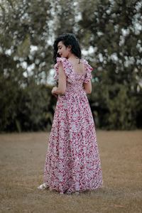 Femmes filles imprimé pur coton Maxi robe indien bloc imprimé décontracté été soirée à la mode en gros longue Midi en vrac - Product Image 5