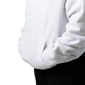 Sweat-shirt à capuche blanc pour femme, manches longues, en molleton, décontracté, pour la gym, les entraînements, vêtements de sport, doux, confortable, pour tous les jours - Product Image 4