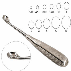 Curetas Mastoides Ovaladas ZETOMEDPRO SPRATT, Tamaños 000-6, Juego de Instrumentos Manuales con Certificación CE Clase I para Cirugía Ortopédica - Product Image 1