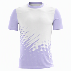 Camiseta Deportiva de Manga Corta con Cuello Redondo y Estampado de Puntos Rojos y Blancos para Hombre, Corte Regular, Secado Rápido, Tejido de Punto, 100% Algodón, Personalizada - Product Image 5