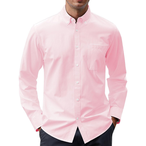 Chemise habillée pour homme, anti-plis, respirante, personnalisable, à manches longues, boutonnée, uniforme de travail formel, 100 % coton, vente en gros - Product Image 1