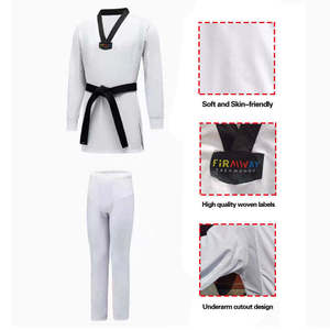 Proveedor de Uniformes de Taekwondo Dobok Premium con Logotipo Personalizado OEM, Ligeros, Duraderos, de Poliéster/Algodón, de Secado Rápido y Transpirables para Artes Marciales - Product Image 4