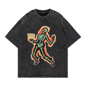 Camiseta Vintage Personalizada al por Mayor, Camiseta con Estampado DTG, Camiseta Oversize Harajuku para Hombre, Camiseta de Algodón para Parejas, Ropa Urbana Y2K para Hombre - Product Image 3