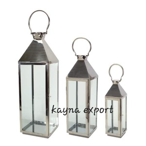 <b>Silver</b> Moroccan Style Metal <b>Lantern</b> Rectangular Home Decoration Durable Handmade Eco-Friendly Christmas Easter Customizable - Product Image 2
