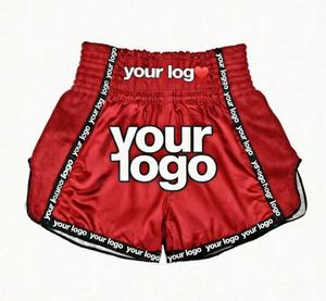 Pantalones Cortos de Muay Thai con Logotipo Personalizado, Color Verde Azulado Satinado, Pantalones de Kickboxing con Cinta Lateral con Logotipo Impreso, Cintura Elástica, Unisex, Venta al Por Mayor - Product Image 4