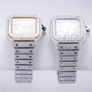 Reloj de Lujo para Hombre, Completamente Adornado con Diamantes Moissanite, Esfera Mecánica con Incrustaciones de Diamantes D VVS, Verificador de Diamantes - Product Image 2