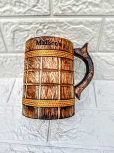 Taza de Madera Ecológica Pulida Hecha a Mano, Estilo Rústico Vintage, Regalo Único para Hombres, Bar en Casa, Hecha de Madera de Mango - Product Image 5