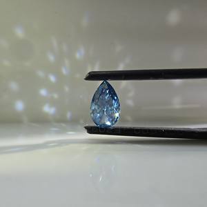 Diamante azul intenso de 1 quilate, corte brillante en forma de pera, cultivado en laboratorio, VS1, certificado por IGI, piedra suelta para la elaboración de joyas. - Product Image 2