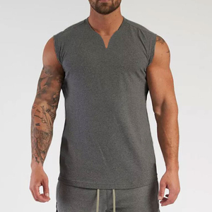 Débardeur tricoté à capuche pour homme, 100 % coton respirant, couleur unie, col rond, style décontracté, jaune moutarde, 140g, imprimé sérigraphié - Product Image 2