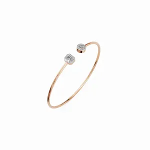 Pulsera de Oro Rosa de 18K con Diamantes Cultivados en Laboratorio, Modelo Kindred Spark Halo & Kada, con 31 Piedras, Certificación IGI, Joyería Fina para Mujer - Product Image 3