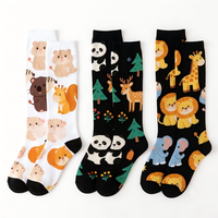 Chaussettes de compression athlétiques personnalisées imprimées numériquement en 3D, pour la course à pied, en polyester et coton respirant, longues jusqu'au genou
